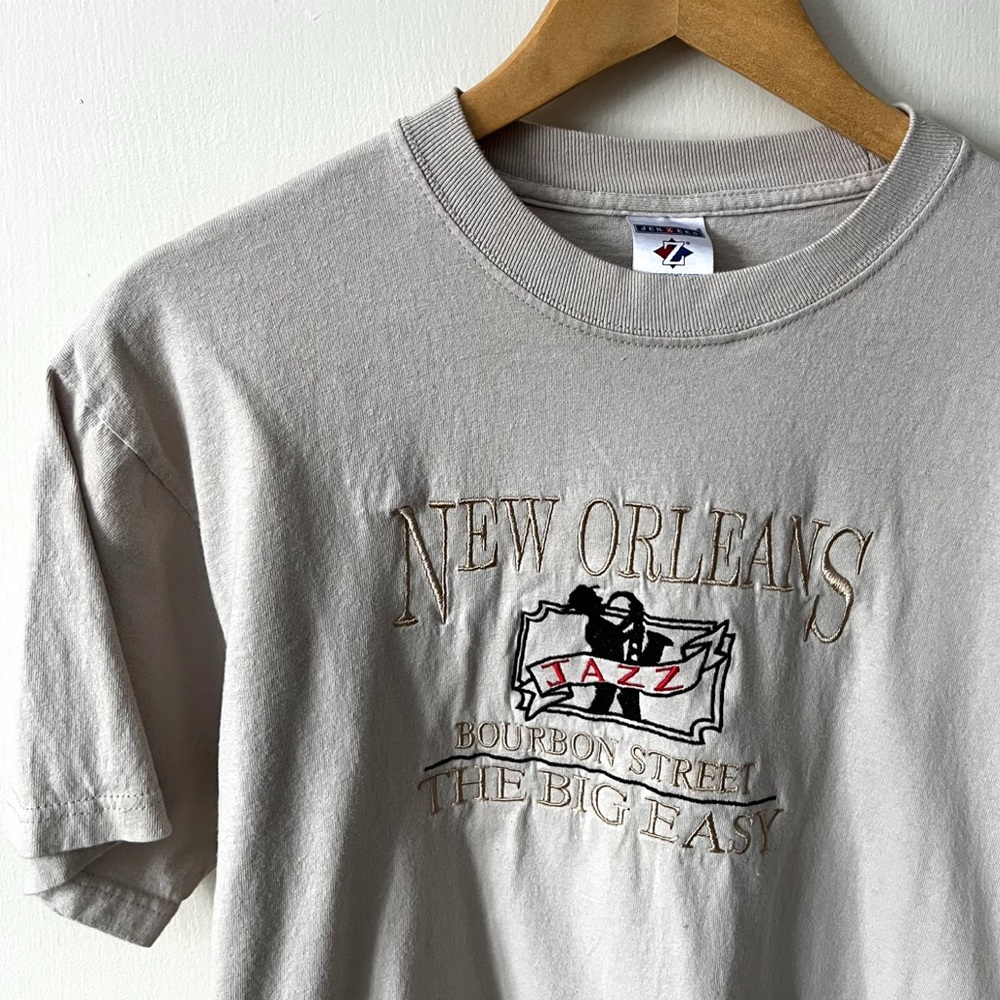 90s New Orleans Destination Graphic‎ Short Sleeve T-Shirt Vintage 100% Cotton